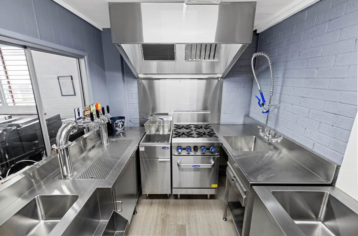 Stainless commercial kitchen